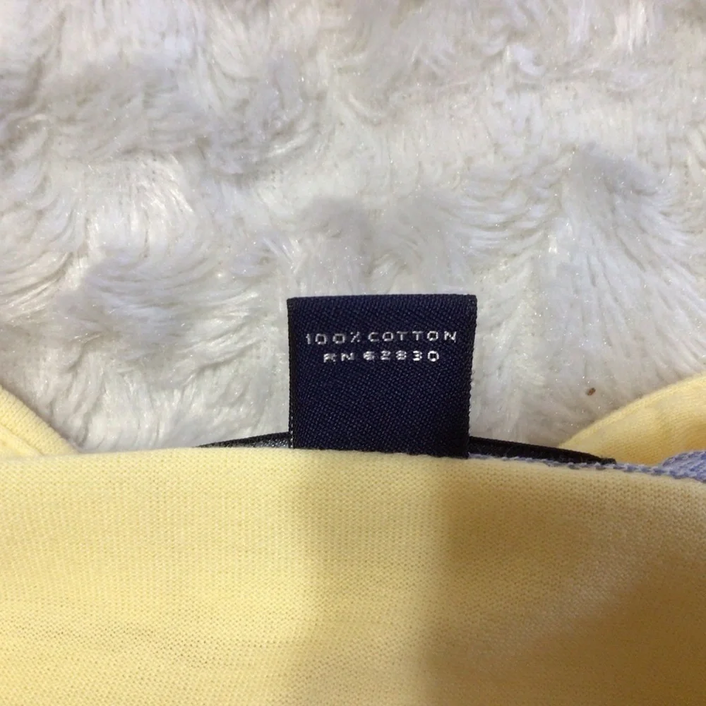 Men’s Lands’ End Yellow Cotton Polo Shirt XL (46-48)